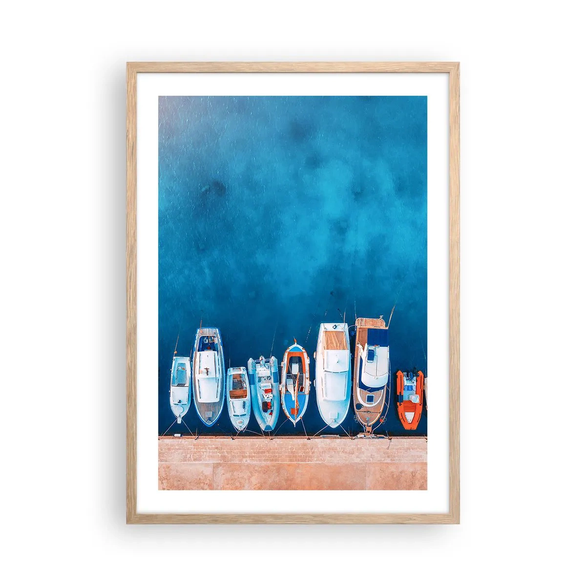 Poster in einem Rahmen aus heller Eiche - In einer Reihe - 50x70 cm