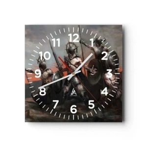 Wanduhr - Glasuhr - Mit oder auf einem Schild - 40x40 cm