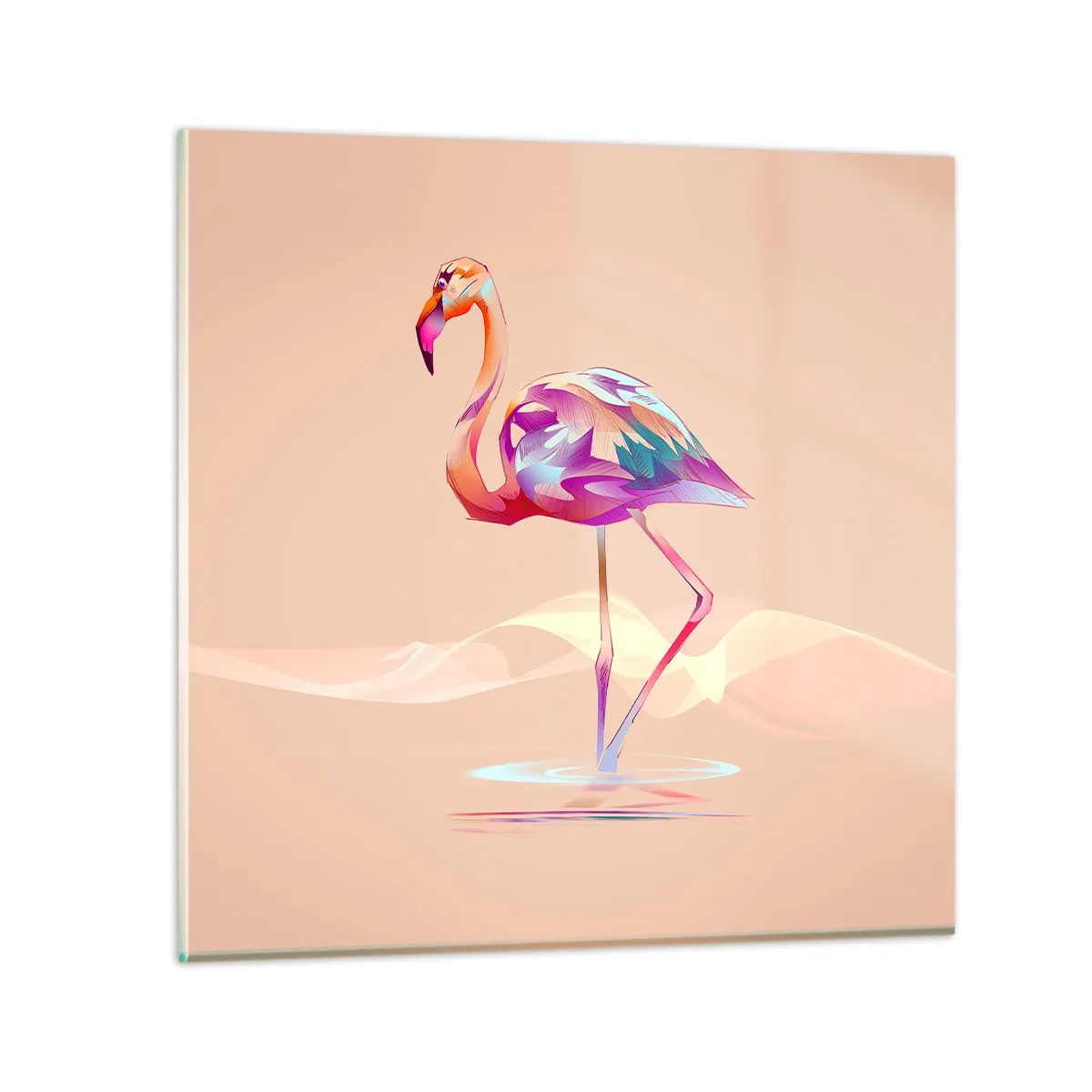 Glasbild - Bild auf glas - Der Vogel der guten Gefühle - 60x60 cm