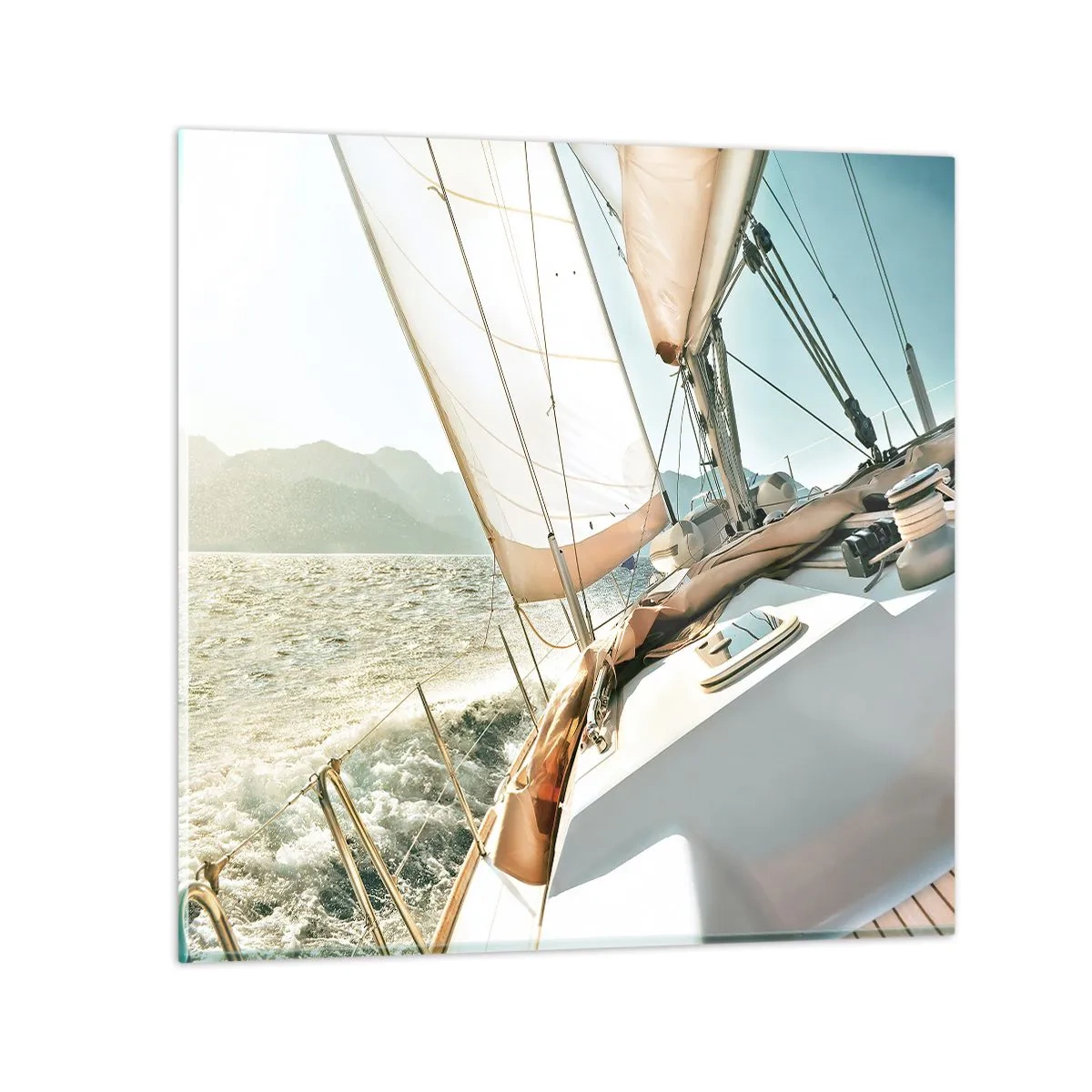 Glasbild - Bild auf glas - Unter vollen Segeln - 70x70 cm
