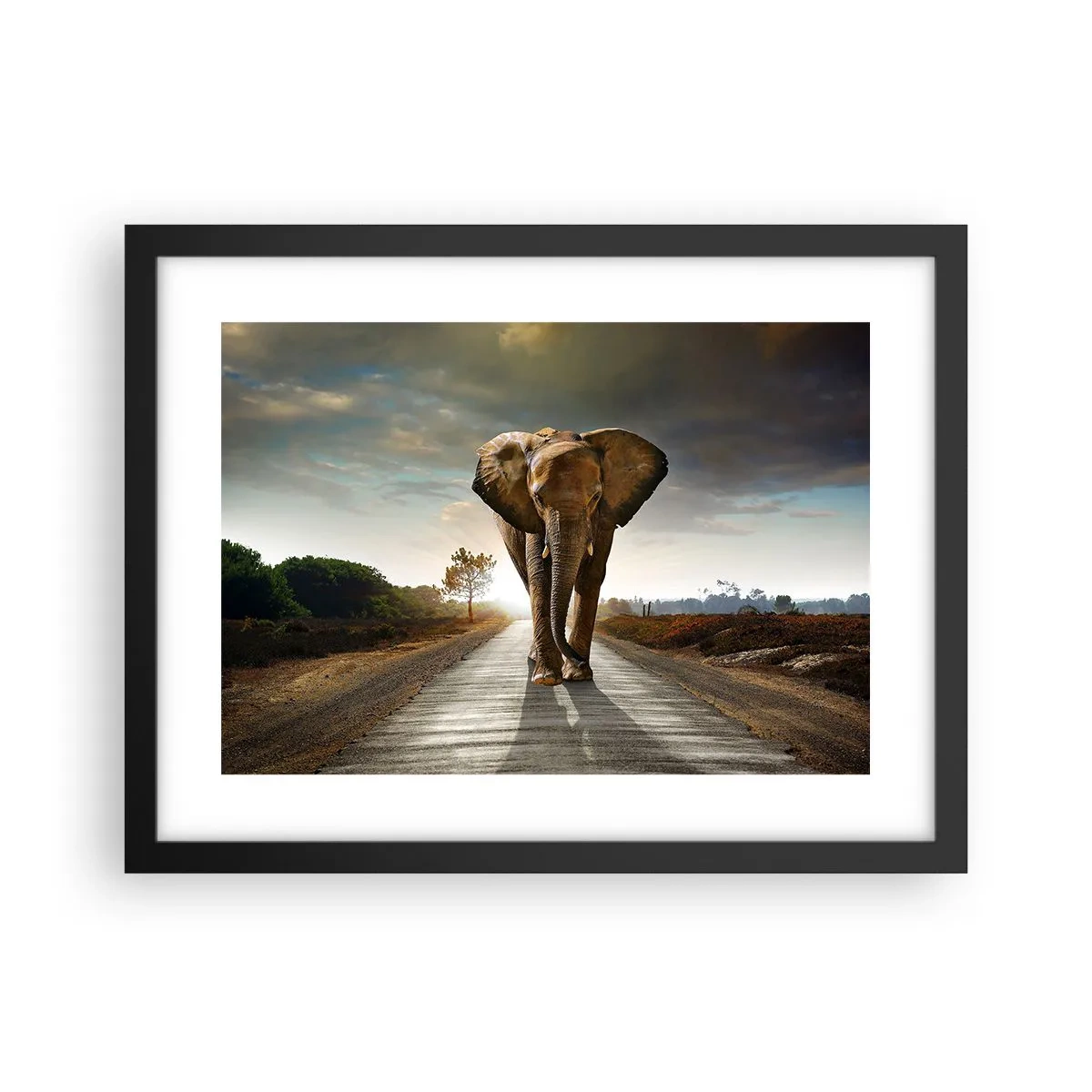 Poster in einem schwarzem Rahmen - Und schon gar nicht in einem Porzellanlager - 40x30 cm