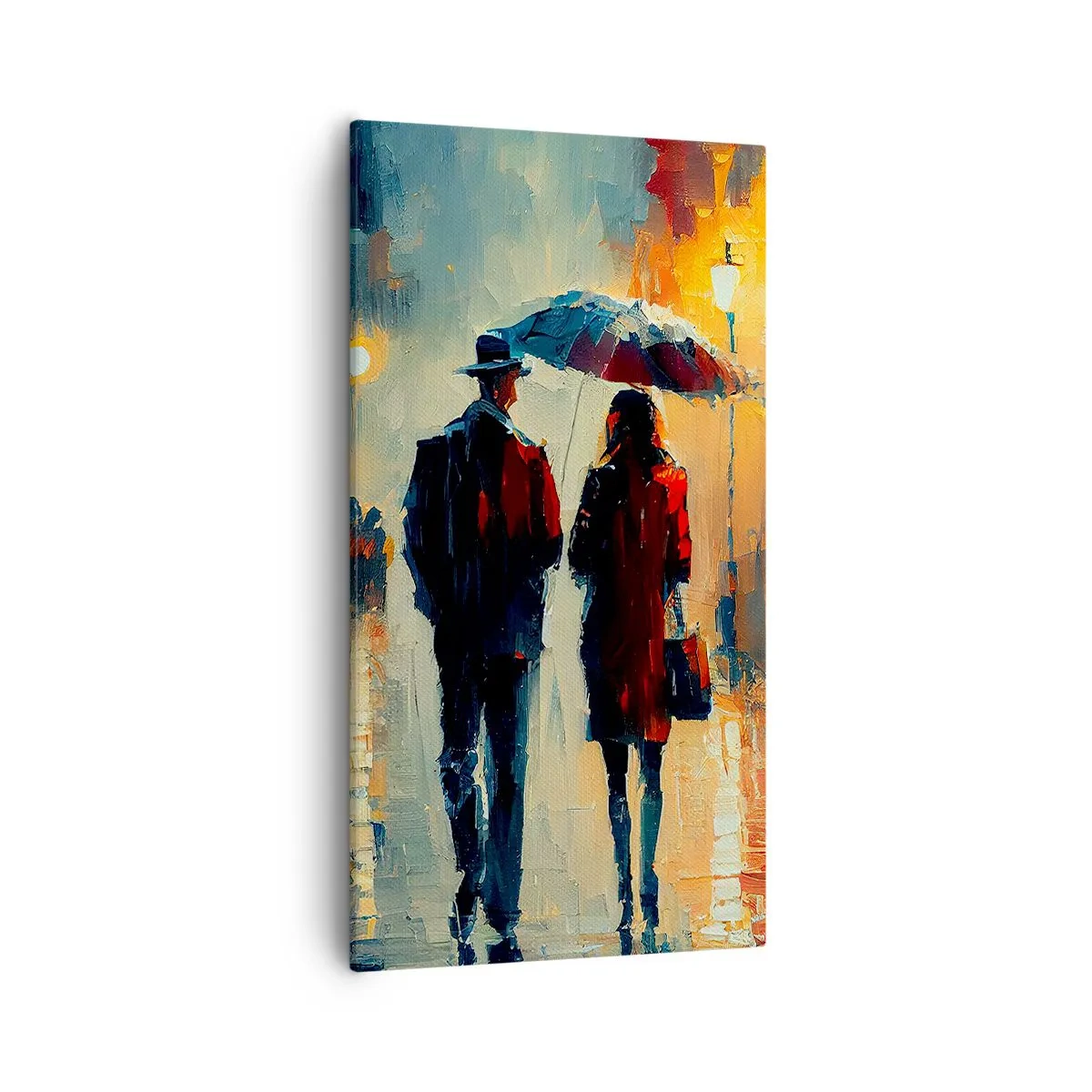 Bild auf Leinwand - Leinwandbild - Urbane Liebesgeschichte - 55x100 cm