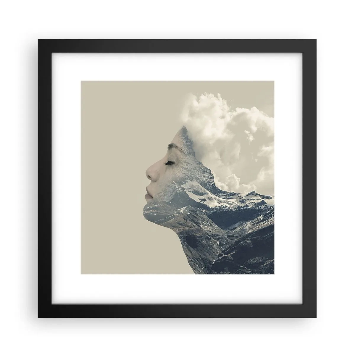 Poster in einem schwarzem Rahmen - Die Schönheit der Elemente der Natur - 30x30 cm