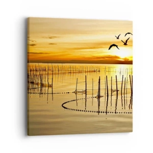 Bild auf Leinwand - Leinwandbild - In der Fischerei - 40x40 cm