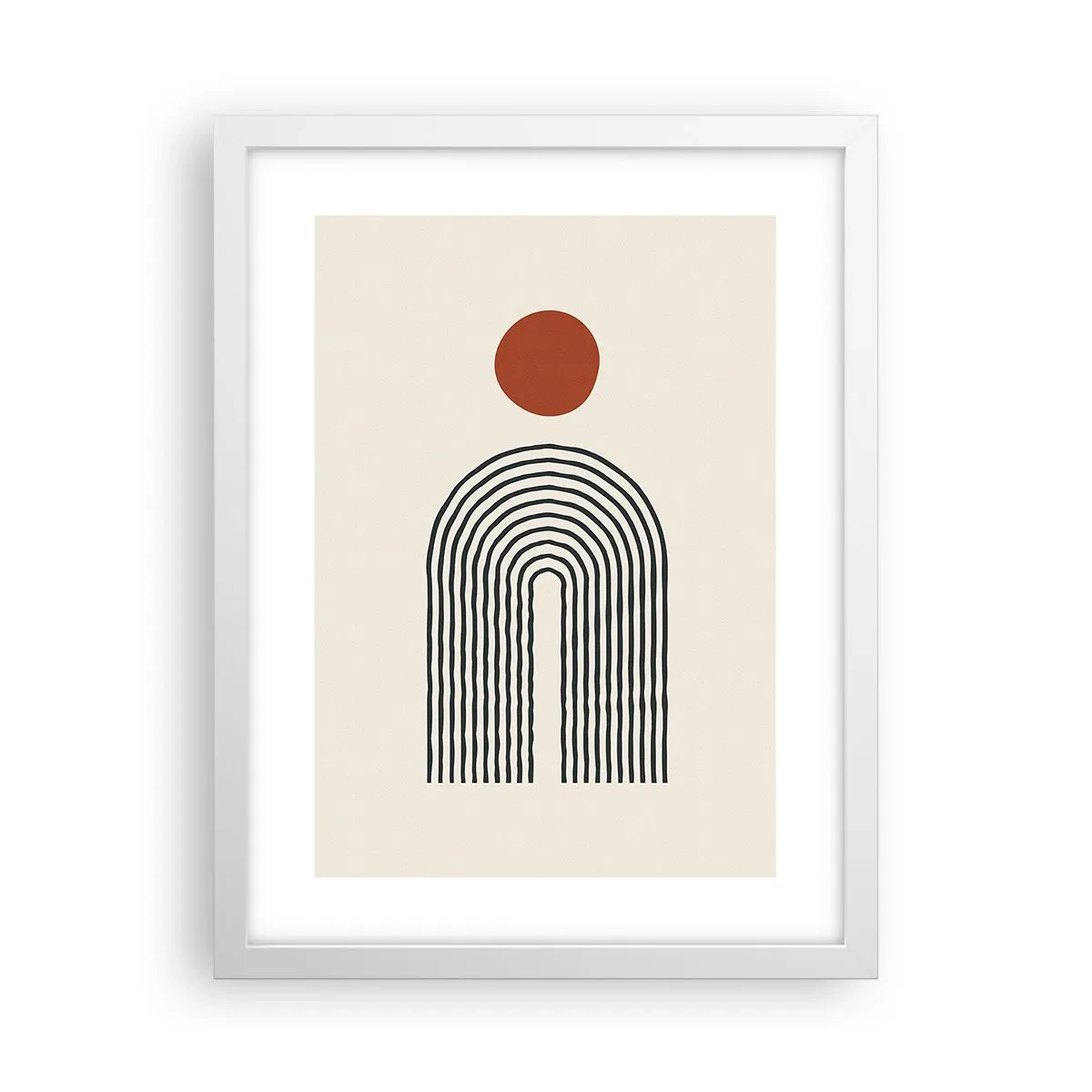 Poster in einem weißen Rahmen - Magnetismus von Formen und Farben - 30x40 cm