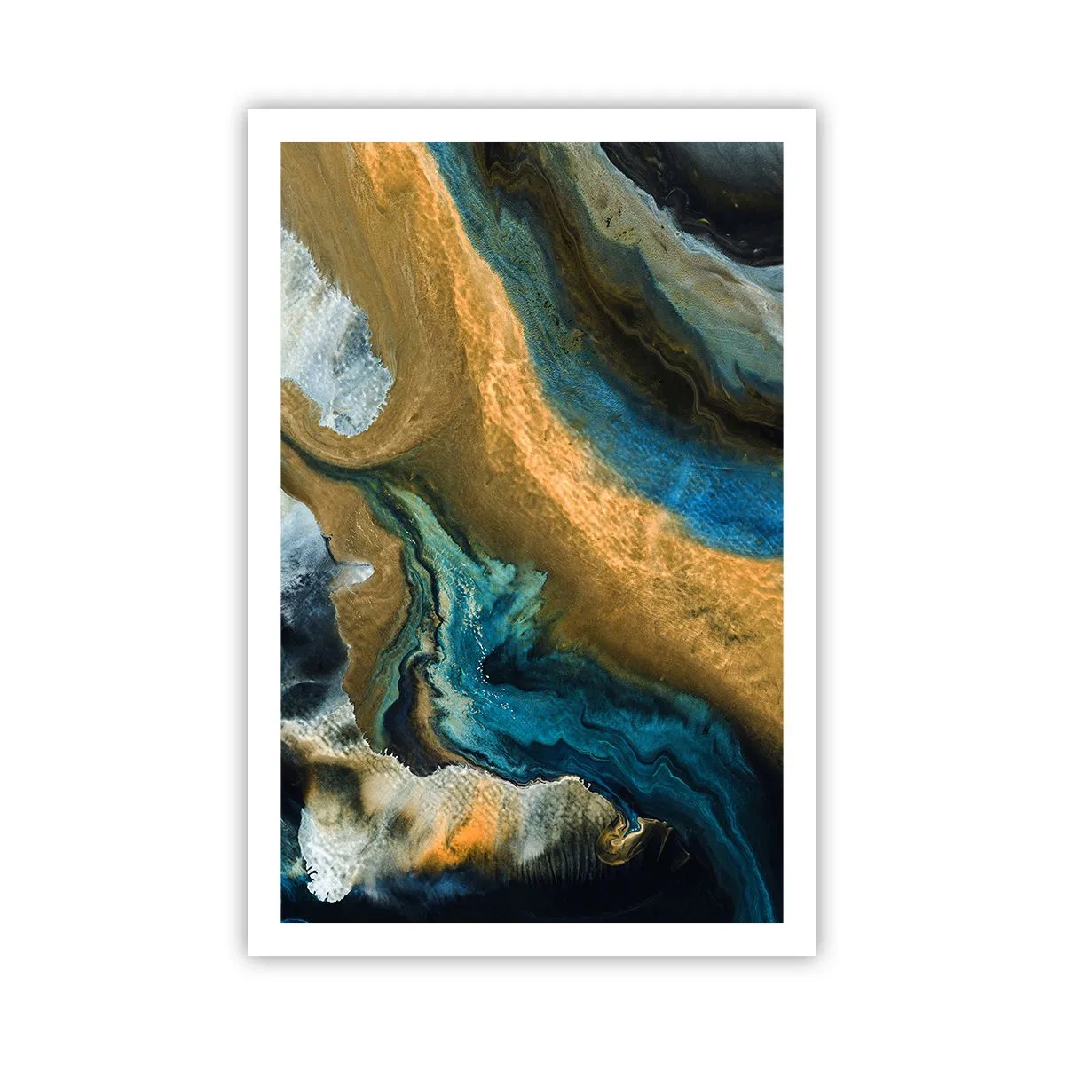 Poster - Blau - Gelb - gegenseitige Beeinflussung - 61x91 cm