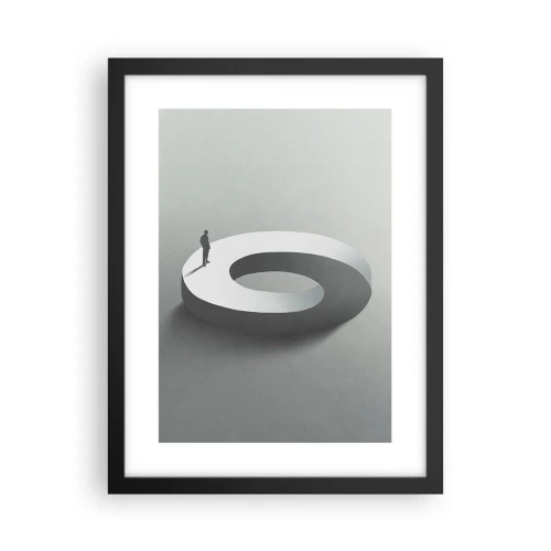 Poster in einem schwarzem Rahmen - Und wie soll man davon klug werden - 30x40 cm