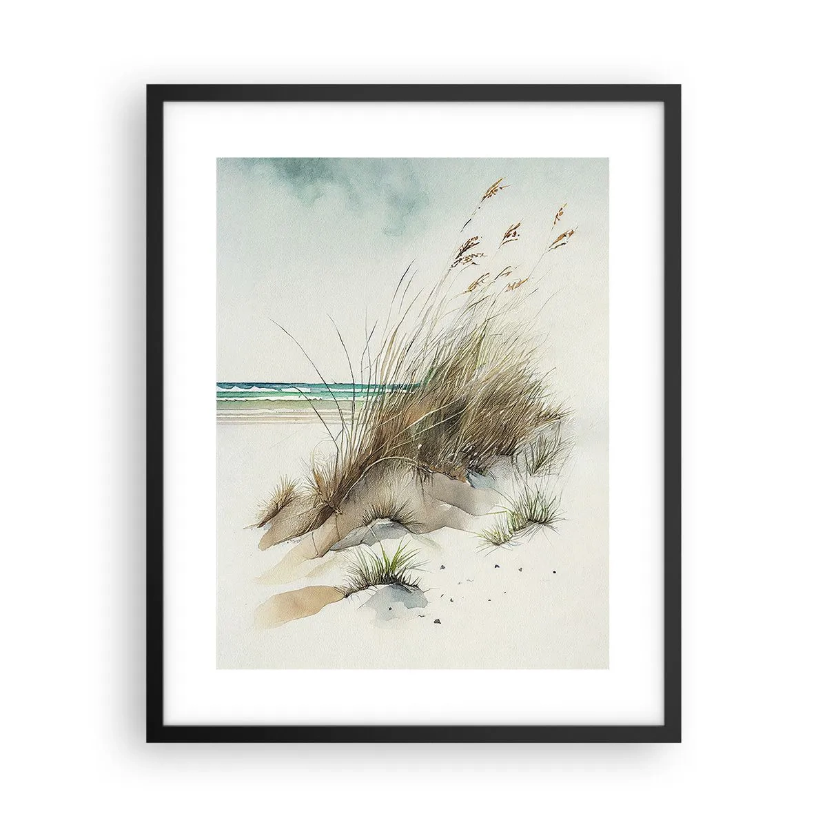 Poster in einem schwarzem Rahmen - Mit Sand bedeckt - 40x50 cm