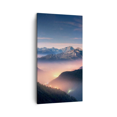 Bild auf Leinwand - Leinwandbild - Licht in den Tälern - 45x80 cm