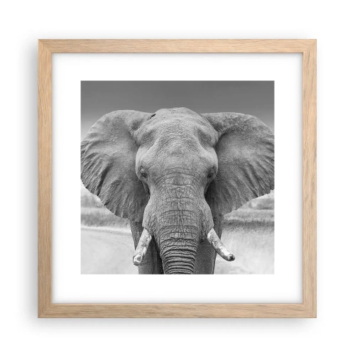 Poster in einem Rahmen aus heller Eiche - Willkommen in meiner Welt - 30x30 cm