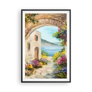 Poster in einem schwarzem Rahmen - Charme einer Küstenprovinz - 61x91 cm