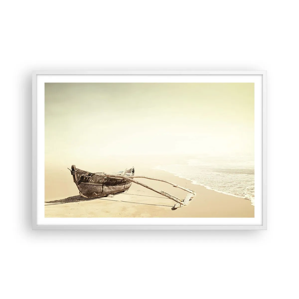 Poster in einem weißen Rahmen - Erinnerung an die Südsee - 91x61 cm