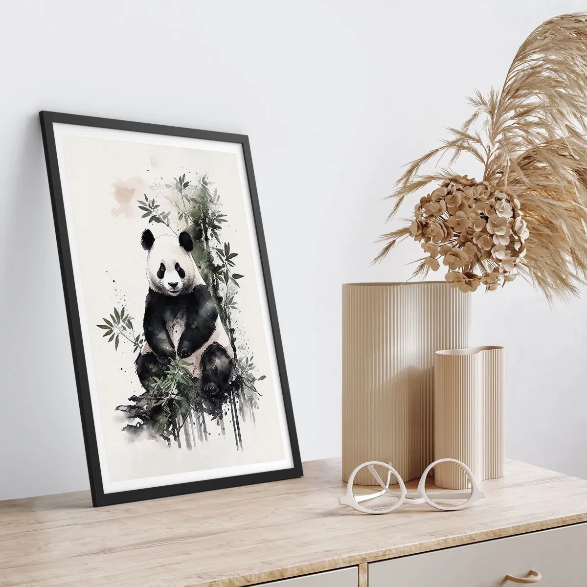 Poster in einem schwarzem Rahmen - Grüße aus China - 30x40 cm