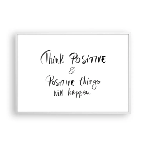 Poster in einem weißen Rahmen - Wie soll man leben? - 100x70 cm