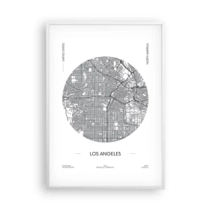 Poster in einem weißen Rahmen - Anatomie von Los Angeles - 70x100 cm