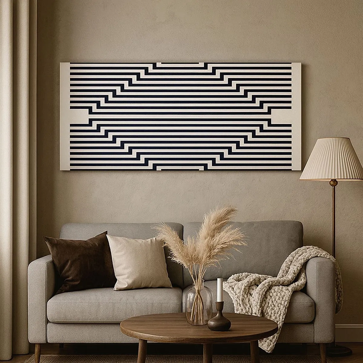 Bild auf Leinwand - Leinwandbild - Geometrische Illusion - 100x40 cm