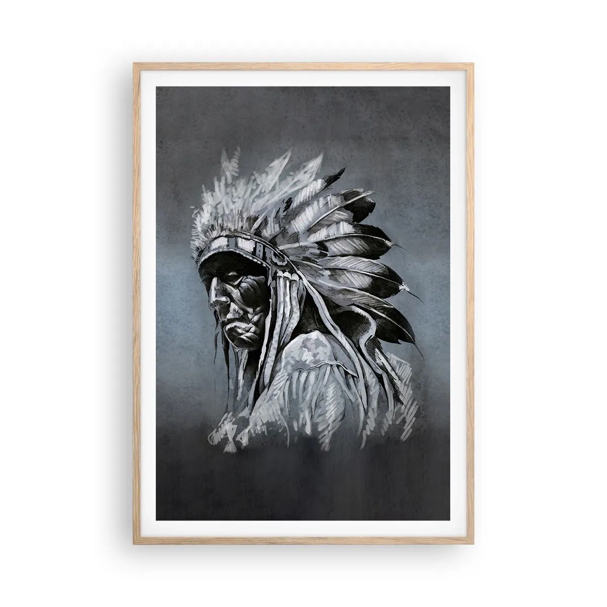 Poster in einem Rahmen aus heller Eiche - Zurück zu den Wurzeln - 70x100 cm