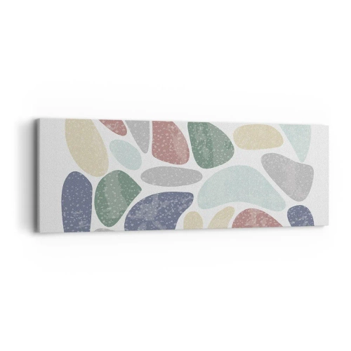 Bild auf Leinwand - Leinwandbild - Mosaik aus pulverförmigen Farben - 90x30 cm