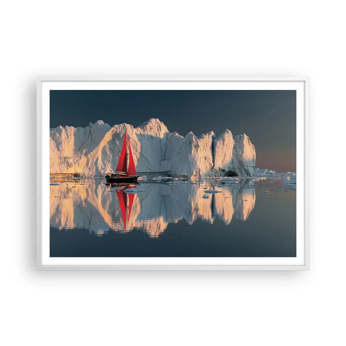 Poster in einem weißen Rahmen - Am Rande der Welt - 100x70 cm