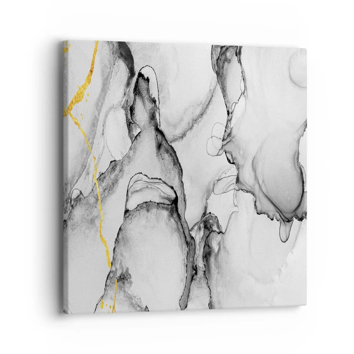 Bild auf Leinwand - Leinwandbild - Komposition mit Goldmotiv - 40x40 cm