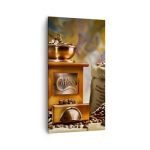 Bild auf Leinwand - Leinwandbild - Das Knirschen der Körner, das Rasseln einer Mühle - 55x100 cm