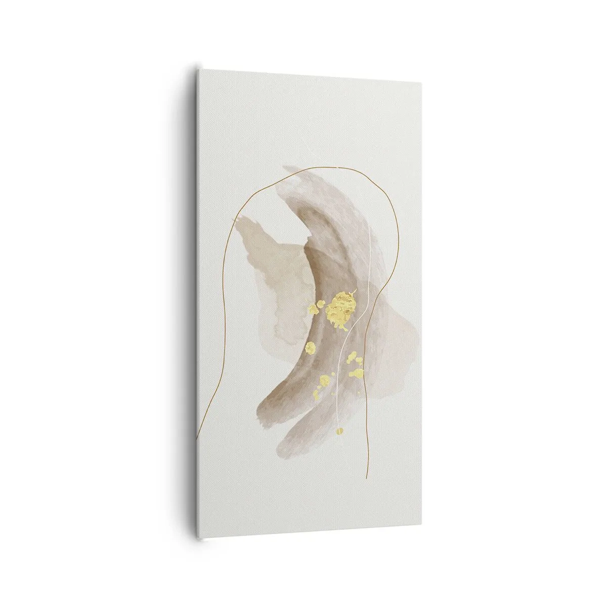 Bild auf Leinwand - Leinwandbild - Im Weltraum begegnet - 65x120 cm