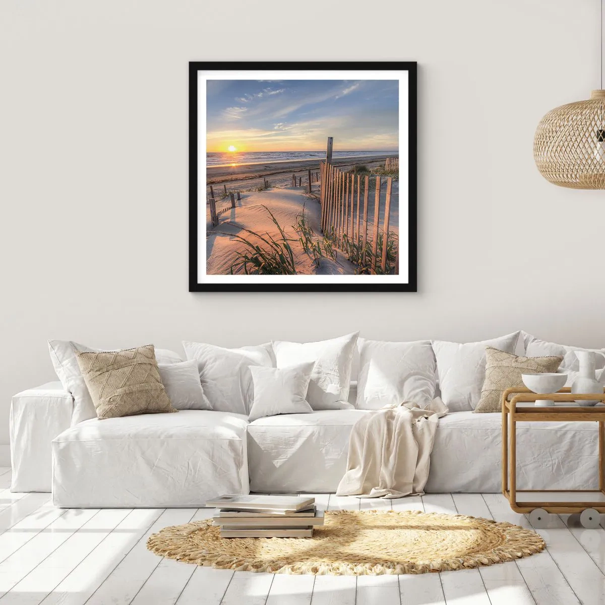 Poster in einem schwarzem Rahmen - Schein und Schatten des Windes - 50x50 cm