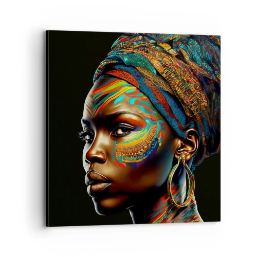 Bild auf Leinwand - Leinwandbild - Afrikanische Königin - 70x70 cm