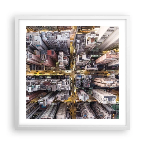 Poster in einem weißen Rahmen - Grüße aus Hongkong - 50x50 cm