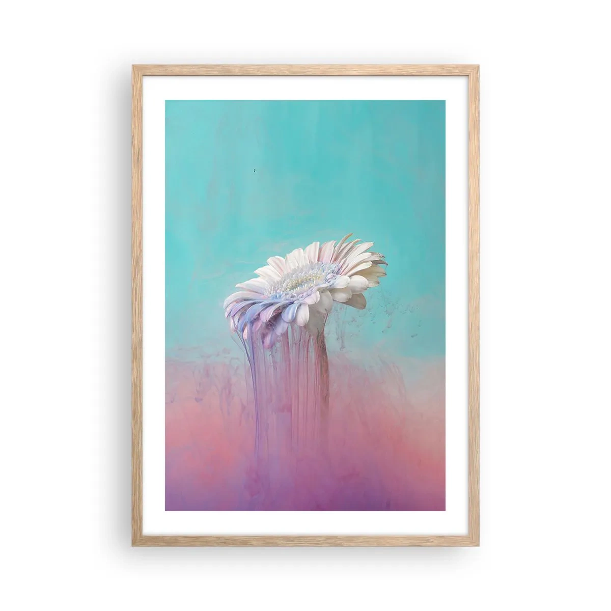 Poster in einem Rahmen aus heller Eiche - Blumenunterwelt - 50x70 cm