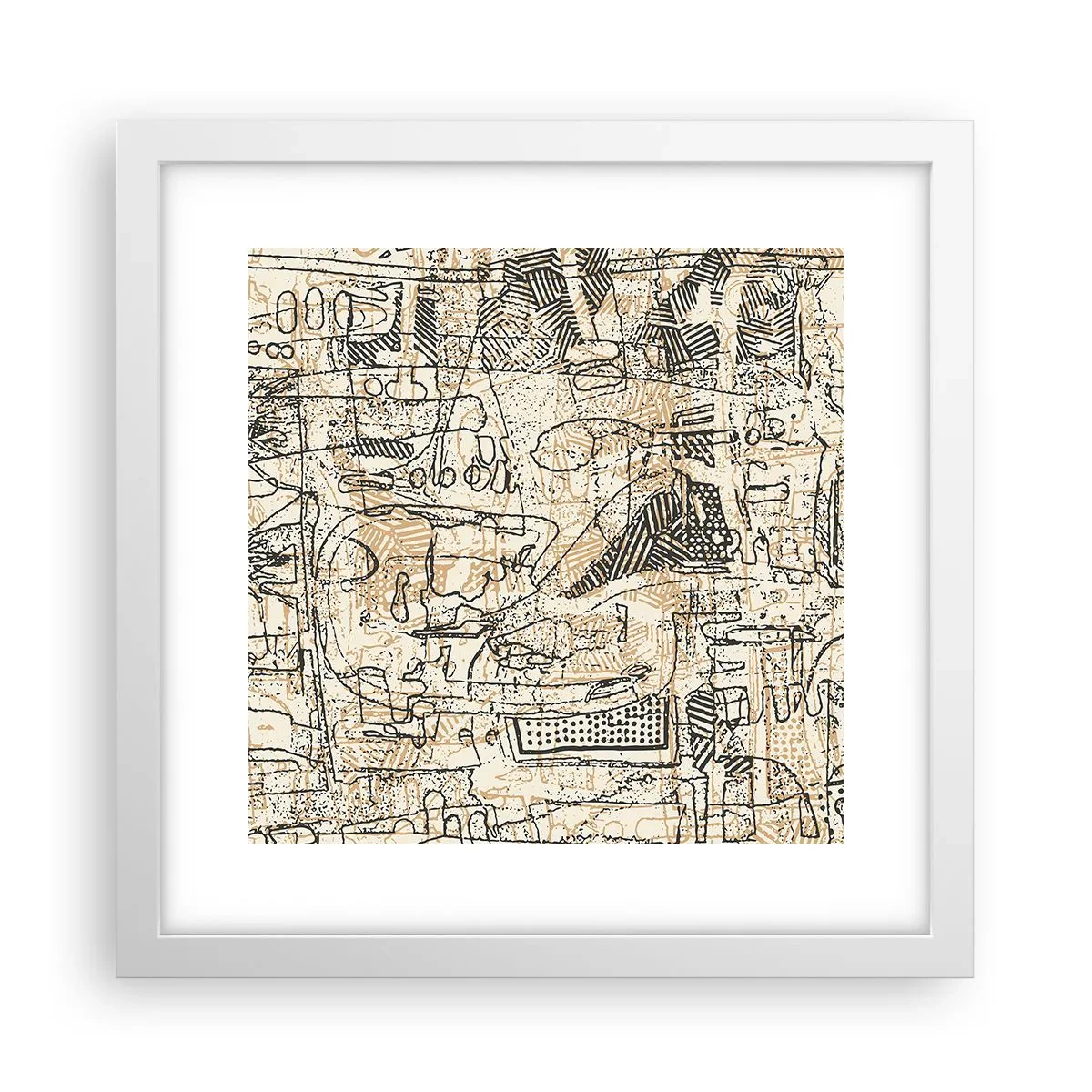 Poster in einem weißen Rahmen - Es wartet darauf, entschlüsselt zu werden - 30x30 cm