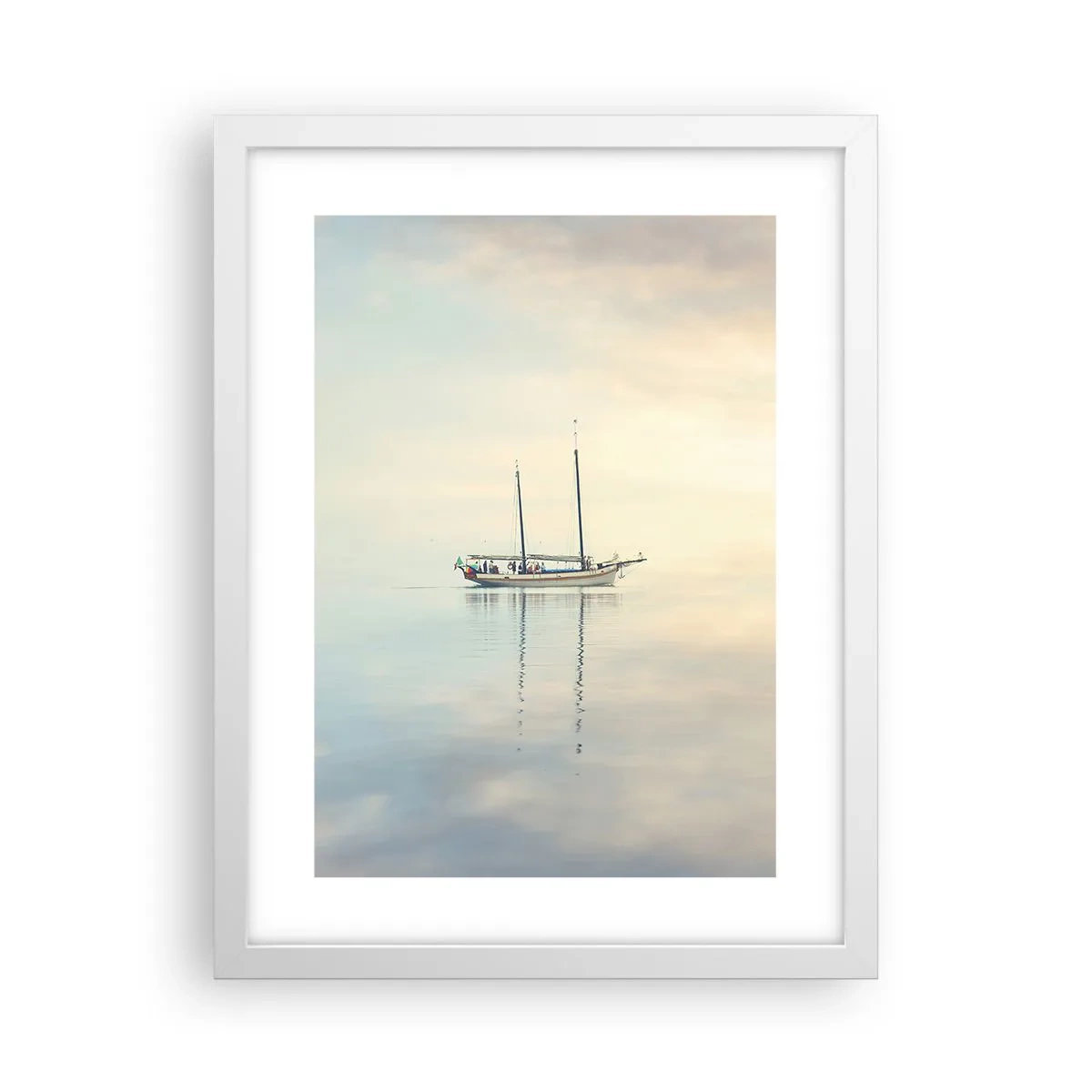 Poster in einem weißen Rahmen - Im Meer der Stille - 30x40 cm