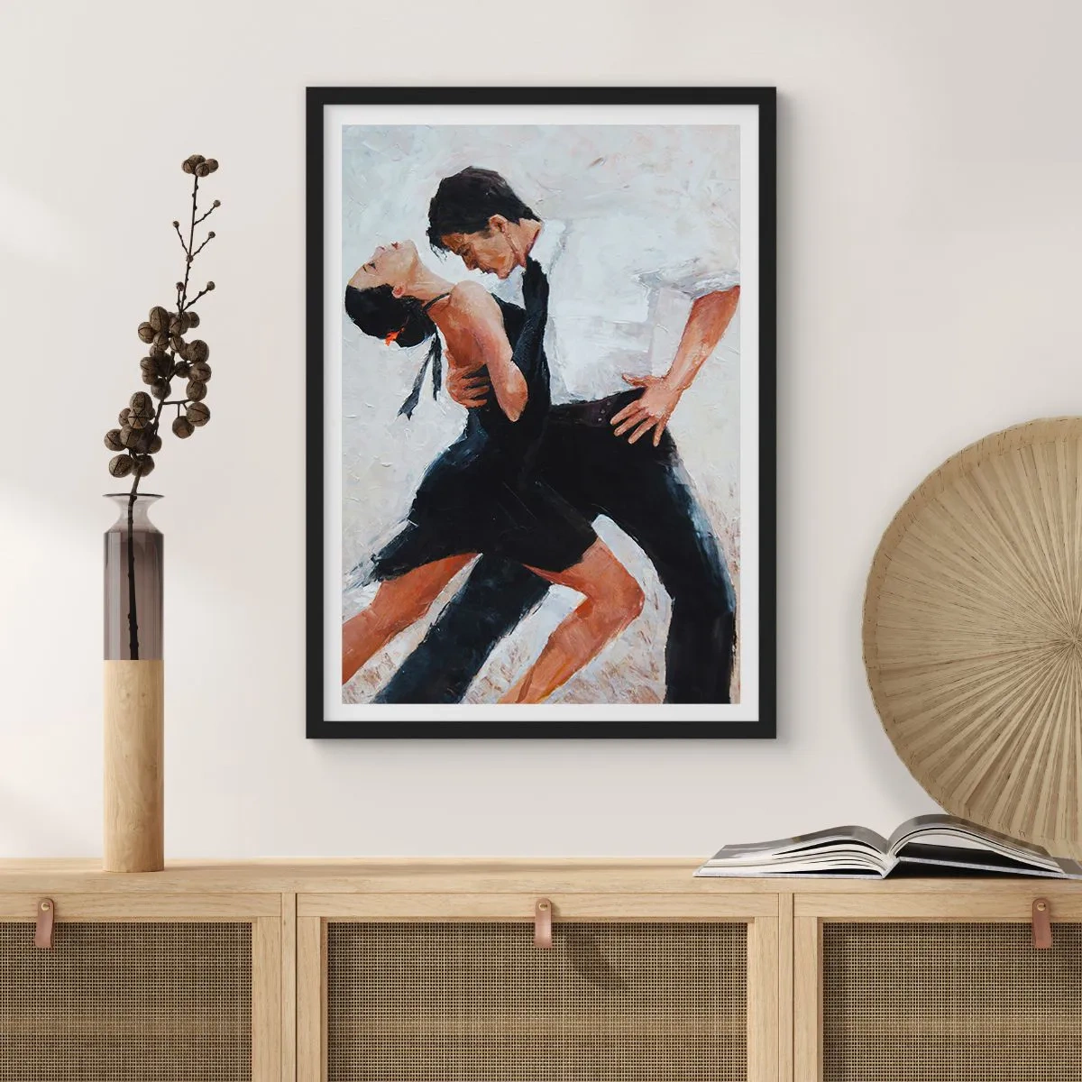 Poster in einem schwarzem Rahmen - Tango meiner Träume und Träume - 40x50 cm