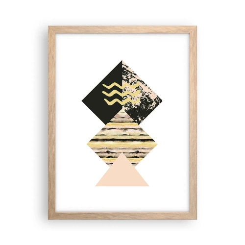 Poster in einem Rahmen aus heller Eiche - Es ist nicht so einfach - 30x40 cm