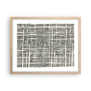 Poster in einem Rahmen aus heller Eiche - Gewebte Komposition - 50x40 cm