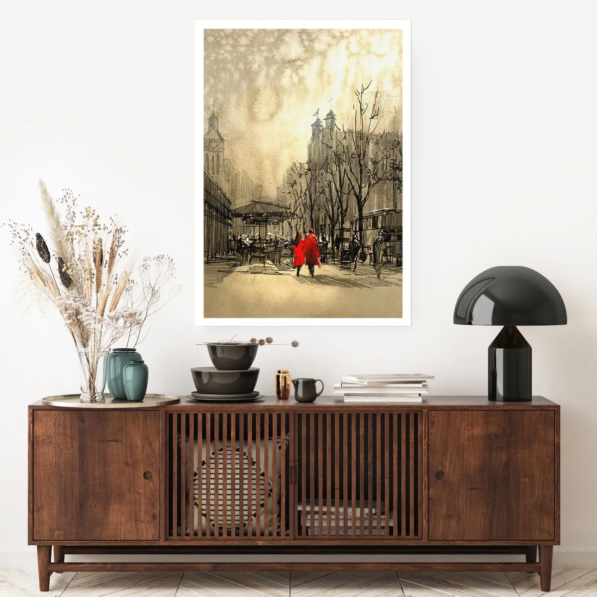 Poster - Ein Date im Londoner Nebel - 30x40 cm