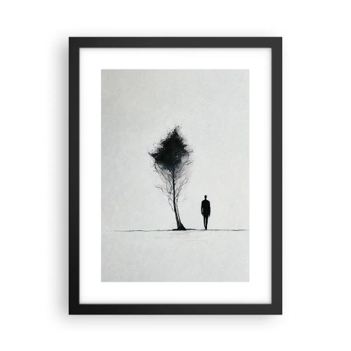 Poster in einem schwarzem Rahmen - Wir wandern alle - 30x40 cm