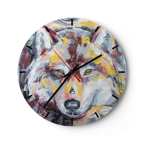Wanduhr - Glasuhr - Seelenfrieden unter den Lieben - 40x40 cm