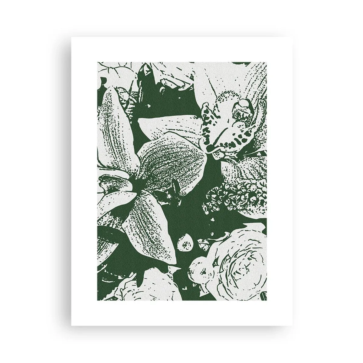 Poster - Blumenstrauß – die Welt des Grüns - 30x40 cm