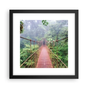 Poster in einem schwarzem Rahmen - Über den Kronen aufgehängt - 30x30 cm