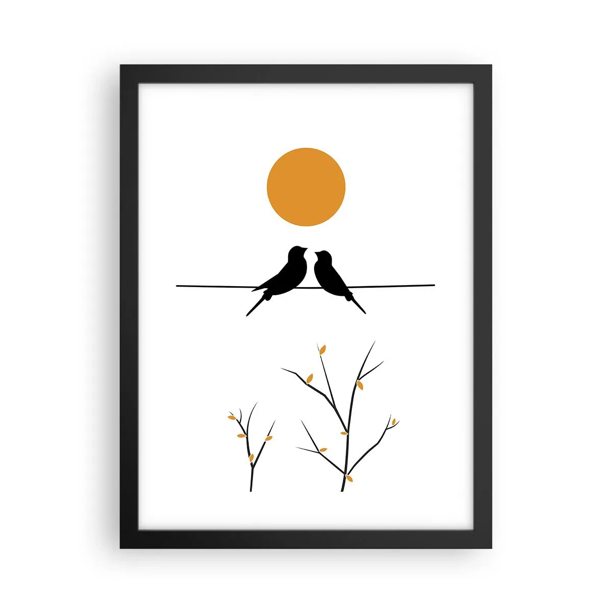 Poster in einem schwarzem Rahmen - Abend der Nachtigallen - 30x40 cm