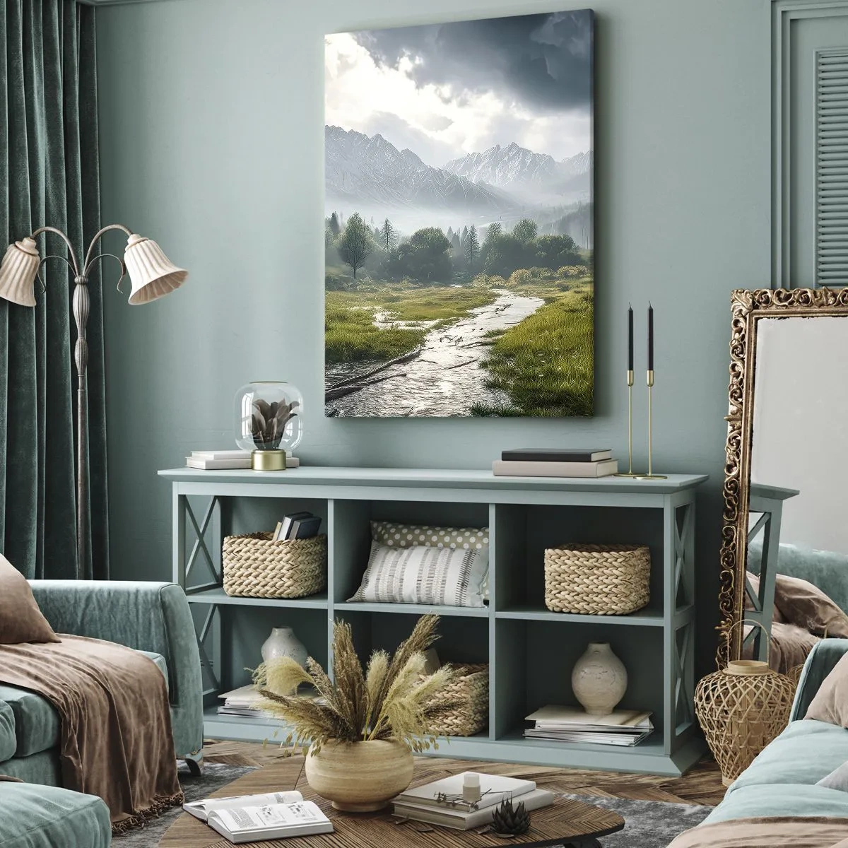Bild auf Leinwand - Leinwandbild - Hin und zurück - 55x100 cm