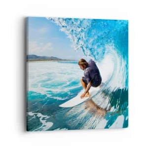Bild auf Leinwand - Leinwandbild - Tanzen mit den Wellen - 40x40 cm