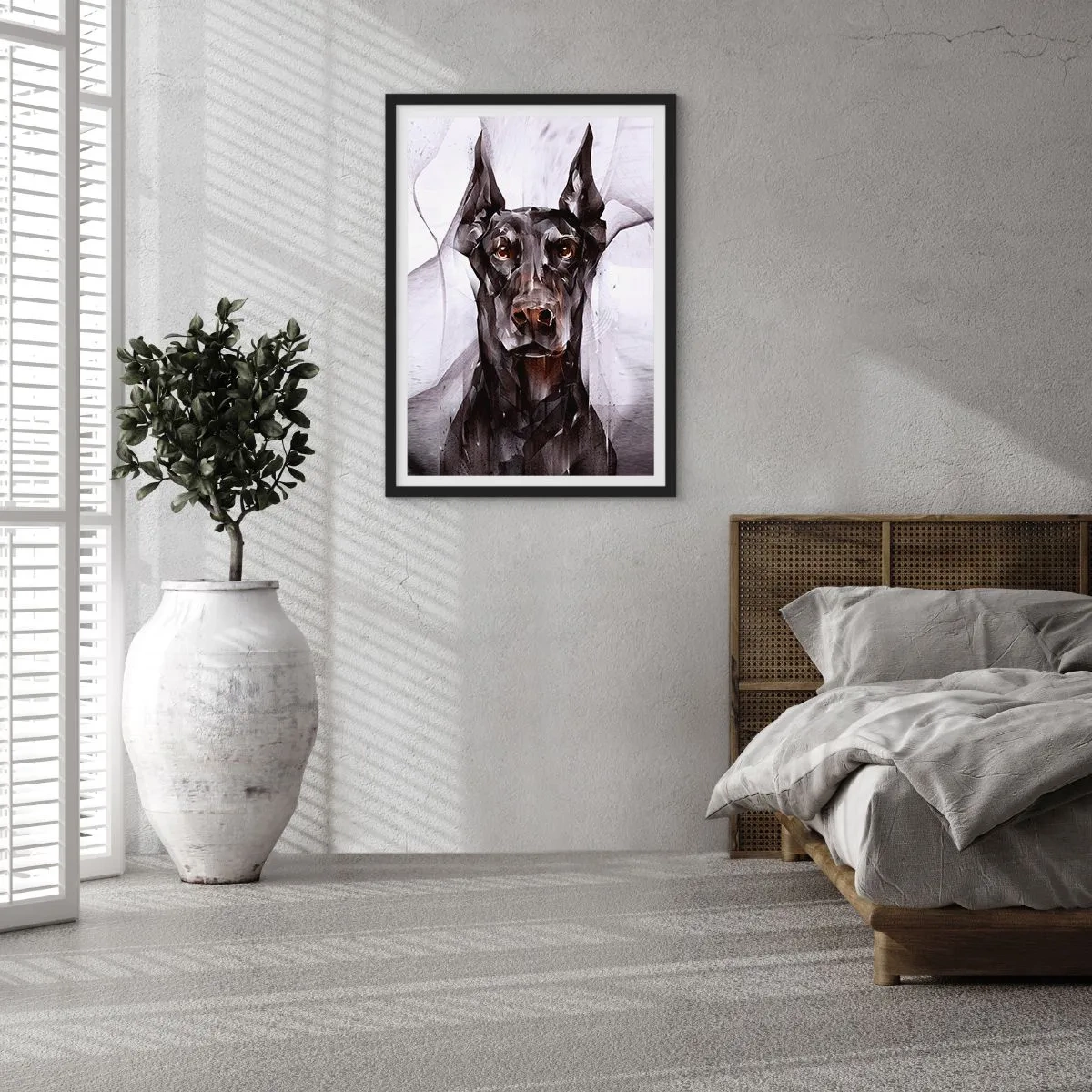 Poster in einem schwarzem Rahmen - Edelgeboren - 40x50 cm