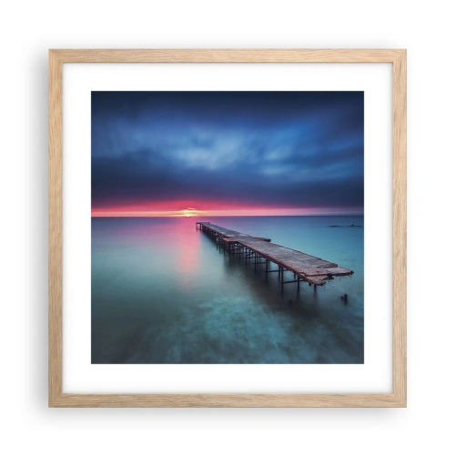 Poster in einem Rahmen aus heller Eiche - Zwischen Himmel und Erde - 40x40 cm