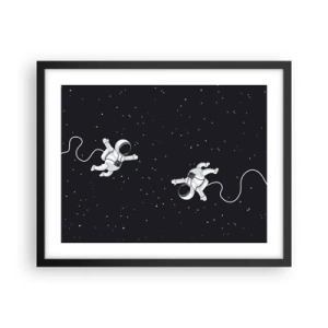 Poster in einem schwarzem Rahmen - Kosmischer Tanz - 50x40 cm