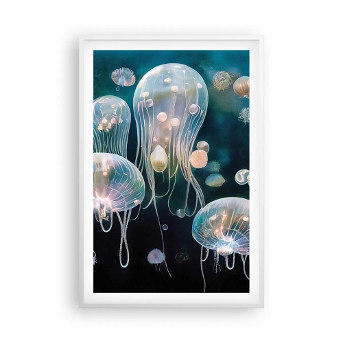 Poster in einem weißen Rahmen - Unterwasserball - 61x91 cm