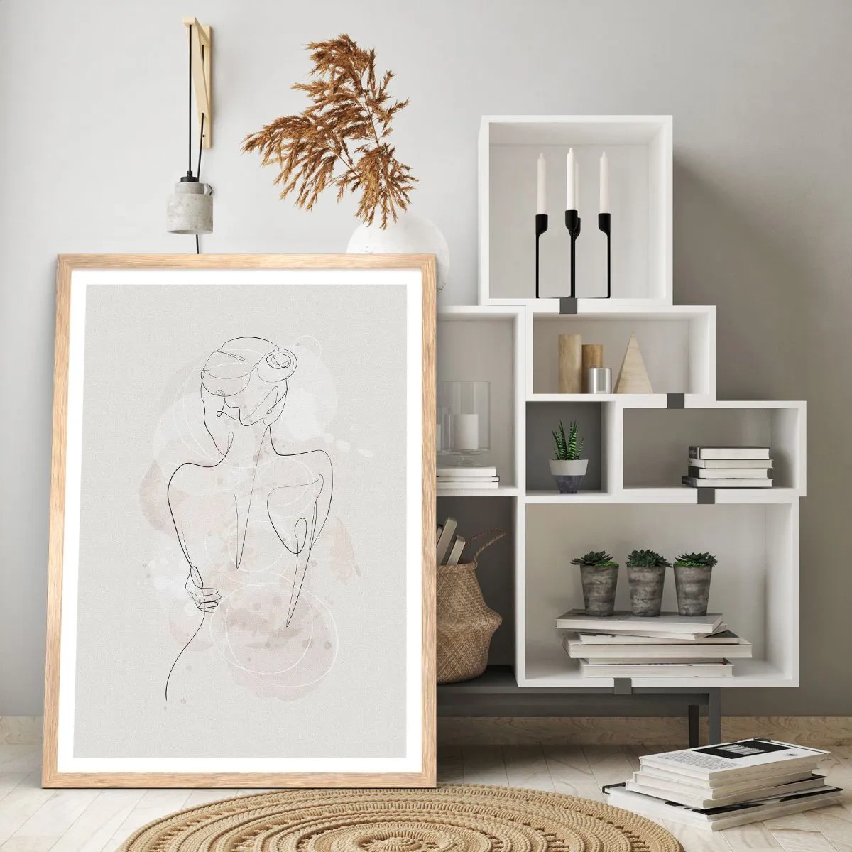 Poster in einem Rahmen aus heller Eiche - Wie ein sensibles Instrument - 50x70 cm