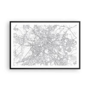 Poster in einem schwarzem Rahmen - Berliner Blume - 91x61 cm