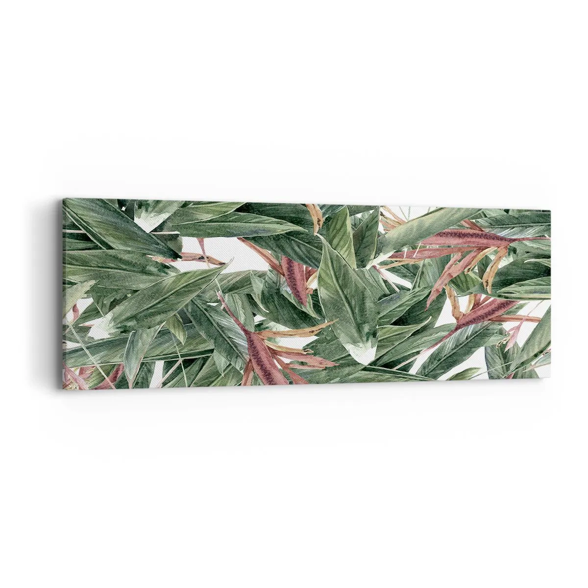 Bild auf Leinwand - Leinwandbild - Smaragd-lila Dickicht - 90x30 cm